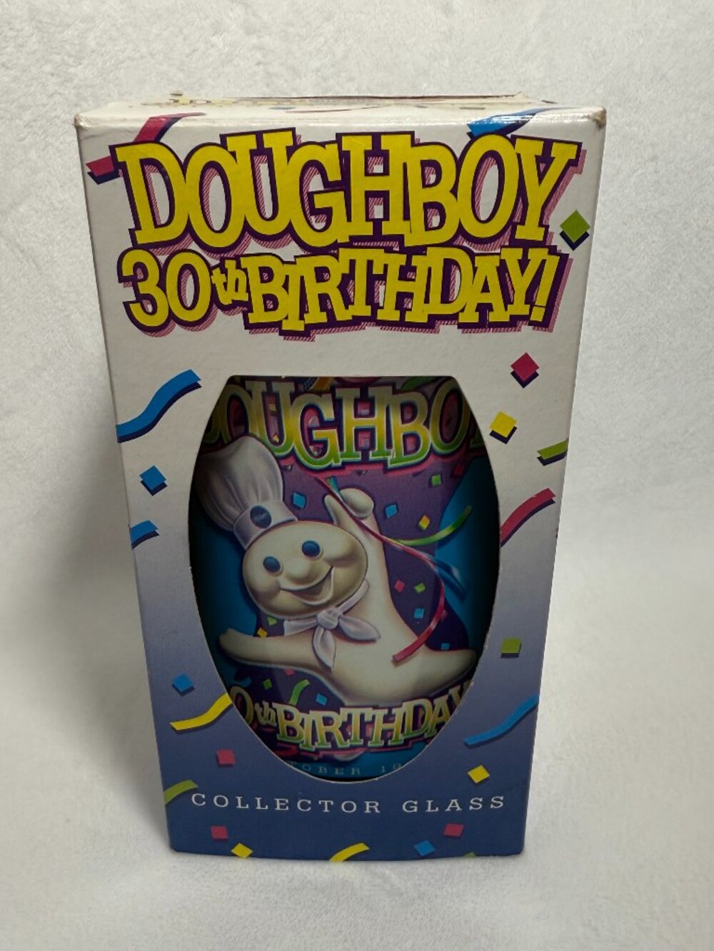 1995 Pillsbury Doughboy 30th Birthday Collector Tumbler (Plastic) Original Box